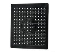 Non-Slip Sink Drain Mat with Wave Detail Crafted from Rubber to Secure Utensils and Prevent Water Migration Countertop s (black rectangle)