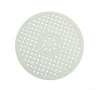 Non-Slip Sink Drain Mat with Wave Detail Crafted from Rubber to Secure Utensils and Prevent Water Migration Countertop s (white round)