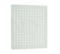 Non-Slip Sink Drain Mat with Wave Detail Crafted from Rubber to Secure Utensils and Prevent Water Migration Countertop s (white rectangle)