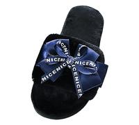 Non Slip Slippers Women, Guest Slippers Extra Wide for Swollen Feet Ladies Slip On House Shoes Indoor Outdoor Ladies Shoes Women's Slipper Cloud Sliders Women UK (Black,5.5)