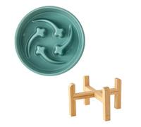 Non Slip Slow Feed Bowl Dishwasher Safe for Small Pets, Easy to Eat Ceramic, Non-Slip Slow Eat Feeder for Small Dogs
