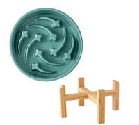 Non Slip Slow Feed Bowl Dishwasher Safe for Small Pets, Easy to Eat Ceramic, Non-Slip Slow Eat Feeder for Small Dogs