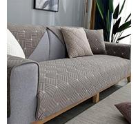 Non-Slip Sofa Cover Soft Couch Protector for 1/2/3/4 Seater Thickened Sectal Sofa Throw Winter-Ready Gray 110x110cm 1 Piece