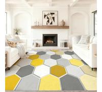 Non-slip Soft Accent Carpet Area Rugs - Multicolor Washable Living Room Rug,Geometric Color Blocks Modern Floor Carpet for Living Room Bedroom Home Office Dining Room Kitchen 90 x 150 cm