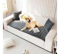Non Slip Soft Pet Couch Cover Scratch Resint Machine Washable Easy Clean Sofa Protector Dark Gray 70x240cm Perfect for Pets and Fur Protect