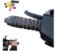 Non-Slip Soft Silicone Grip Tape for Motorcycle Handlebars, Anti-Slip Handlebar Grips with Air Vent Holes, for Motorcycle And Electric Scooter Grips, Wrap-Around Motorcycles Grip (Black,1 PC)