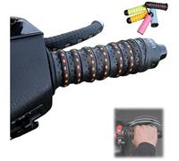 Non-Slip Soft Silicone Grip Tape for Motorcycle Handlebars, Anti-Slip Handlebar Grips with Air Vent Holes, for Motorcycle And Electric Scooter Grips, Wrap-Around Motorcycles Grip (Black,2PCS)