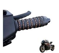 Non-Slip Soft Silicone Grip Tape for Motorcycle Handlebars, Wrap-Around Dirt Bike Grips, Anti-Slip Motorcycle Handlebar Grips with Air Vent Holes (Black,1 Pair)