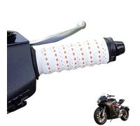 Non-Slip Soft Silicone Grip Tape for Motorcycle Handlebars, Wrap-Around Dirt Bike Grips, Anti-Slip Motorcycle Handlebar Grips with Air Vent Holes (White,1 Pair)