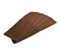 Non-Slip Solid Wood Stair Treads Carpet Protectors, Washable Acetate Fibre Runners for Home Safety, Silent Anti-Scratch Floor Mats, Village Style, 76x20cm(5PCS-Brown)
