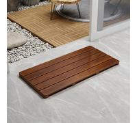 Non-Slip Solid Wooden Shower Mat Quick-Drying Bath Mat for Indoor/Outdoor Use Multipurpose Duck Boards for Bathroom Spa & Sauna - Walnut h (80 x 120 cm)