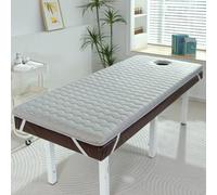 Non-Slip Spa Bed Pad Thicken 2.4IN, High Density Sponge Massage Table Topper, Beauty Salon Lash Bed Cushion with Elastic Strap, Massage Accessories Dark Grey 23.6x70.9in(T)