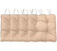 Non-slip Square Chair Cushions, Kitchen With Ties, Corduroy Chair Cushions for Dining Chairs,F,45x45x8cm/6Pcs