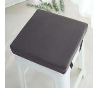 Non-Slip Square Stool Cushion with Ties, 11/12/14/16 Inch Barstool Seat Pad, Machine Washable Textured Cover, 16x16x3 in (40x40x8 cm), Perfect for Home & Bar Use