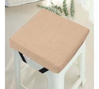 Non-Slip Square Stool Cushion with Ties, 11/12/14/16 Inch, Machine Washable Seat Pad for Barstools, Textured Cushion (14x14x3 in / 35x35x8 cm)