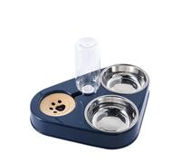 Non-Slip Stainless Steel Dog Bowl - Knock Resistant Self-Service Feeder for Dogs and Cats(Blue,Large)