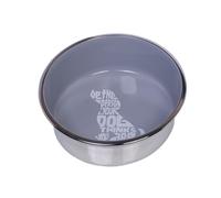 Nobby Wise Stainless Steel Bowl, Non-Slip, Grey, 20 cm, 1.90 Litres, Pack of 1