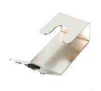 Non Slip Stainless Steel Portafilter Stand for 51 54 57 58mm Handles Includes Two Silicone Pad Variants (Silver)