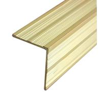 Non-Slip Stair Edge Protector Solid Brass, L Molding Stair Nosing Strips for Stair Step Exterior, Floor Transition Strip Edge Guard for Tile/Wood(30x34mm(1 1/8" x1 3/8"))