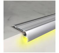 Non-Slip Stair Edge Protector with LED Channel, Fluted Rubber Tread Cover for Enhanced Safety in Homes, Hotels, Restaurants