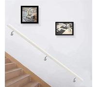 Non Slip Stair ils Complete Indoor/Outdoor Kit White Wooden Support Rods for Loft Villa Corridor Adjustable Lengths from 1ft to 20ft Safety Grab Bar