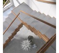 Non-Slip Stair Mat Protector 33.5"x33.5" - Cushioned Carpet for Steps, Decorative Stair Tread Cover, and Safe, Easy to Clean, Ideal for Home and Office
