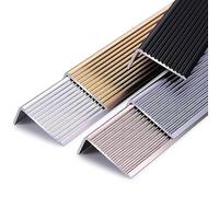 Non Slip Stair Nosing Edge Protector Strip, Wide 3cm 4cm 5cm 7cm 10cm Aluminum Nose Edging Trim L Shaped Step for Indoor and Outdoor(Black,5cm)