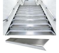 Non-Slip Stair Nosing Edge Trim, Extra Wide 304 Stainless Steel Step Protector, Wear-Resistant Molding Guard, 2m Length for Enhanced Safety