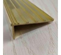 Non-Slip Stair Nosing Profile, Stair Nosing Brass Stair Edge Protector Solid Brass, 1m Long L Shaped Floor Transition Strip, for Home/Loft/Farm/Office(5x2cm(2"x3/4"))
