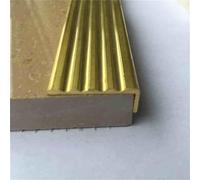 Non-Slip Stair Nosing Profile, Stair Nosing Brass Stair Edge Protector Solid Brass, 1m Long L Shaped Floor Transition Strip, for Home/Loft/Farm/Office(3x1cm(1 1/8"x3/8"))