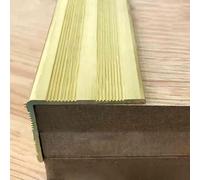 Non-Slip Stair Nosing Profile, Stair Nosing Brass Stair Edge Protector Solid Brass, 1m Long L Shaped Floor Transition Strip, for Home/Loft/Farm/Office(3.5x3cm(1 3/8"x1 1/8"))