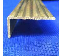 Non-Slip Stair Nosing Profile, Stair Nosing Brass Stair Edge Protector Solid Brass, 1m Long L Shaped Floor Transition Strip, for Home/Loft/Farm/Office(4x2cm(1 5/8"x3/4"))