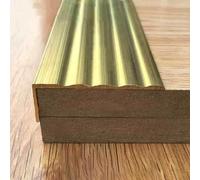 Non-Slip Stair Nosing Profile, Stair Nosing Brass Stair Edge Protector Solid Brass, 1m Long L Shaped Floor Transition Strip, for Home/Loft/Farm/Office(4.6x1.65cm(1 3/4"x5/8"))