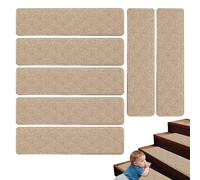 Non-Slip Stair Tread Mats | 7 Adhesive Step Covers - Stair Carpets for Home Kitchen Bathroom Basement Outdoor & Child Safety Garden