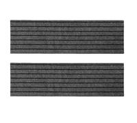 Non Slip Stair Treads Carpet 2pcs for Outdoor Step Mats | Self Adhesive Backing, Drainage Grooves, Textured Striped Surface, for Wooden or Tile Steps