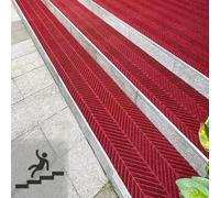 Non-Slip Stair Treads for Dogs and Seniors, 8mm Thick Soft Polyester Carpet with Durable PVC Backing, Strong Grip, Cuttable Landing Mat, Protects Floors (Coffee, 25 x 240cm)
