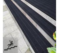 Non-Slip Stair Treads for Dogs and Seniors, 8mm Thick Soft Polyester Carpet with Durable PVC Backing, Strong Grip, Cuttable Landing Mat, Protects Floors (Coffee, 25 x 240cm)
