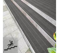 Non-Slip Stair Treads for Dogs and Seniors, 8mm Thick Soft Polyester Carpet with Durable PVC Backing, Strong Grip, Cuttable Landing Mat, Protects Floors (Coffee, 25 x 240cm)