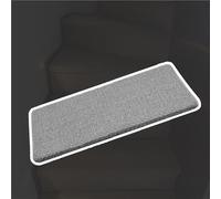 Non Slip Stair Treads for Indoor Use Self Adhesive Carpet Stair Covers Bullnose Step Mats for Marble & Tile Steps 16 Pcs (L 65cm x W 24cm)