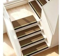 Non Slip Stair Treads for Wooden Steps Indoor with Glow in the Dark Stripe