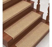 Non-slip Stair Treads for Wooden Steps - Self-Adhesive Easy Installation Safe for Kids & Pets Durable Stair Safety Solutions Size 7P