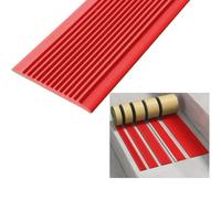 Non Slip Stair Treads Self Adhesive PVC Rubber Strips Anti Slip Edge Protection for Stairs Ramps & Steps 8m Red (2.4" Width) Enhance Safety & Grip