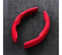 Non Slip Steering Wheel Cover 2pcs Car Steering Wheel Covers Universal Suede Looking For Sline TT RS A4 B7 B8 B9 A3 8P 8V 8L A5 A6 C6 C5 C7 4F A1 A7 A8(2Pc-red)