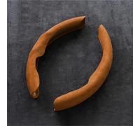 Non Slip Steering Wheel Cover 2pcs Car Steering Wheel Covers Universal Suede Looking For Sline TT RS A4 B7 B8 B9 A3 8P 8V 8L A5 A6 C6 C5 C7 4F A1 A7 A8(2Pc-brown)