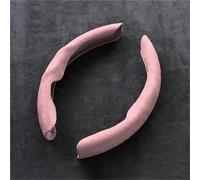 Non Slip Steering Wheel Cover 2pcs Car Steering Wheel Covers Universal Suede Looking For Sline TT RS A4 B7 B8 B9 A3 8P 8V 8L A5 A6 C6 C5 C7 4F A1 A7 A8(2Pc-pink)