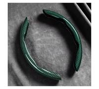 Non-Slip Steering Wheel Cover 2pcs Carbon Fiber Silicone Car Steering Wheel Cover Non-Slip For City For Odyssey For CIVIC For CRV For HRV For Legend For Jazz For VTi ProtectiveCover(Green)