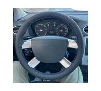 Non Slip Steering Wheel Cover Car Steering Wheel Cover Anti-Slip Artificial Leather Original Steering Wheel Braid For Ford For Kuga For Focus 2 C-MAX Car Accessories(Blue Thread)