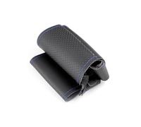 Non-Slip Steering Wheel Cover For Chevrolet For Captiva 2007-2014 For Silverado For GMC For Sierra 2007-2013 Car Steering Wheel Cover Leather Trim(Black-blue line)