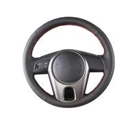 Non-Slip Steering Wheel Cover For Kia For Forte 2009-2014 For Soul 2010 2011 2012 2013 For Rio 2009 2010 2011 Leathe Hand Sewing Car Steering Wheel Cover(GRAY)