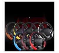 Non-Slip Steering Wheel Cover For Kia For SELTOS For SUV For KX3 2015-2021 Leather Car Steering Wheel Cover Leather Braid The Steering Wheel ProtectiveCover(White)